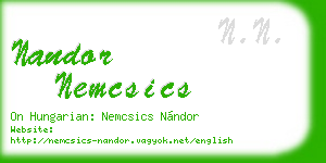 nandor nemcsics business card