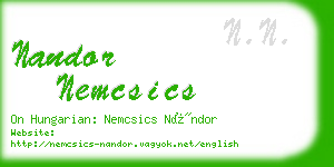 nandor nemcsics business card